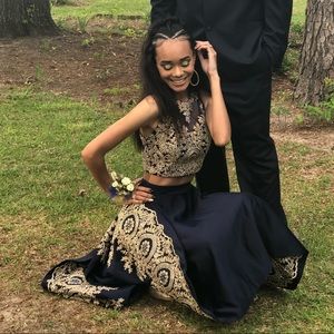 High-low Two-Piece Prom Dress